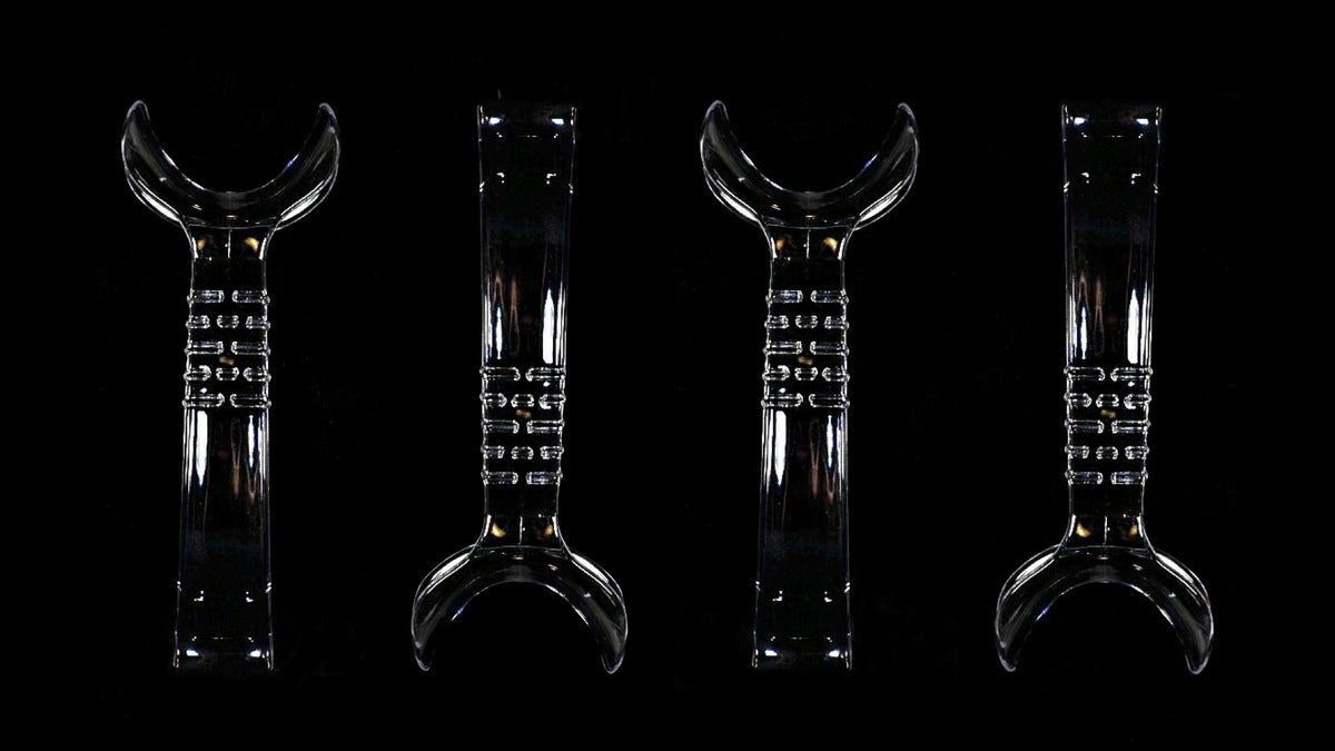 Large and small dental retractors from The Box on black